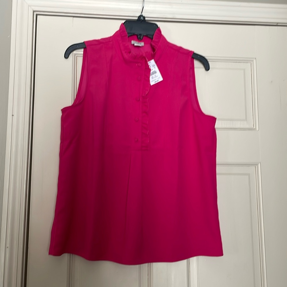 J. Crew-NWT-Fuchsia Sleeveless Top—Size 6